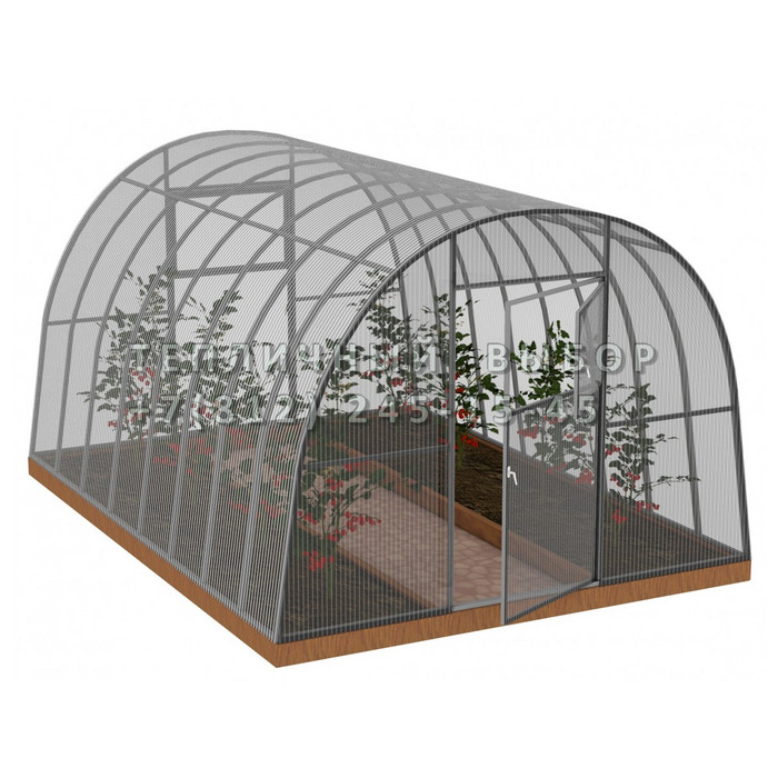 Теплица из поликарбоната Арочная 3х8 h=2.1 м профиль 25х25 мм