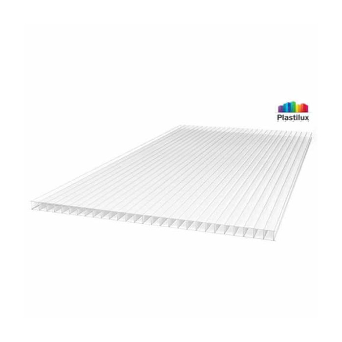 Сотовый поликарбонат 16 мм ROYALPLAST 2-UV премиум прозрачный 2100х12000 мм