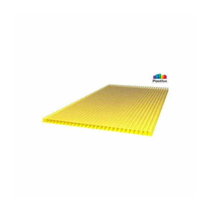 Сотовый поликарбонат 4 мм ULTRAMARIN желтый 2100х6000 мм